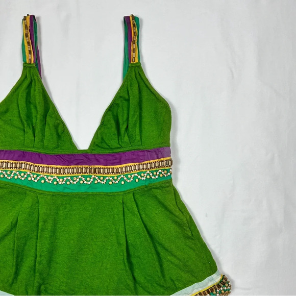 Y2K Beaded Babydoll Knit Tank Top - Picture 3 of 9